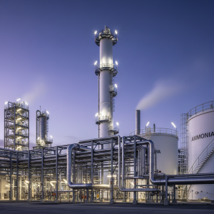 World-class urea fertilizer production facility with prilling tower – critical infrastructure for global nitrogen supply